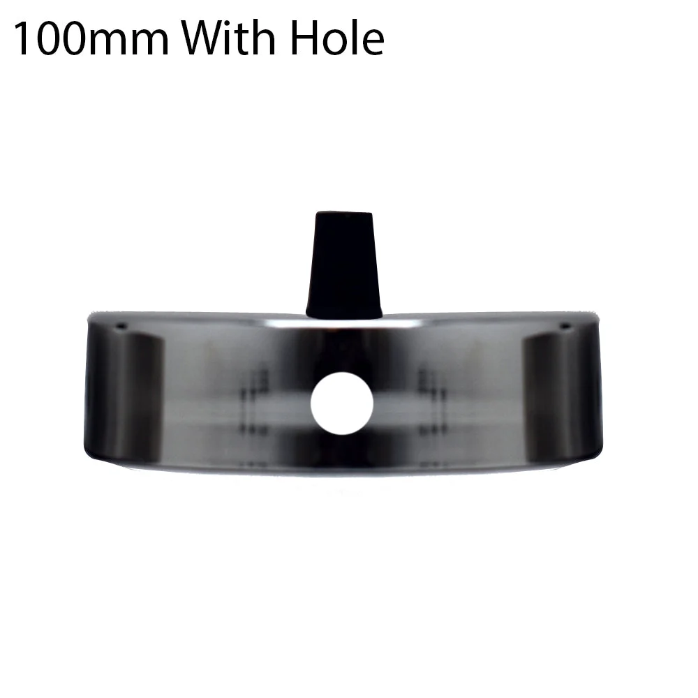 Black round ceiling rose with hole for light fitting, decorative ceiling detail, 100mm diameter