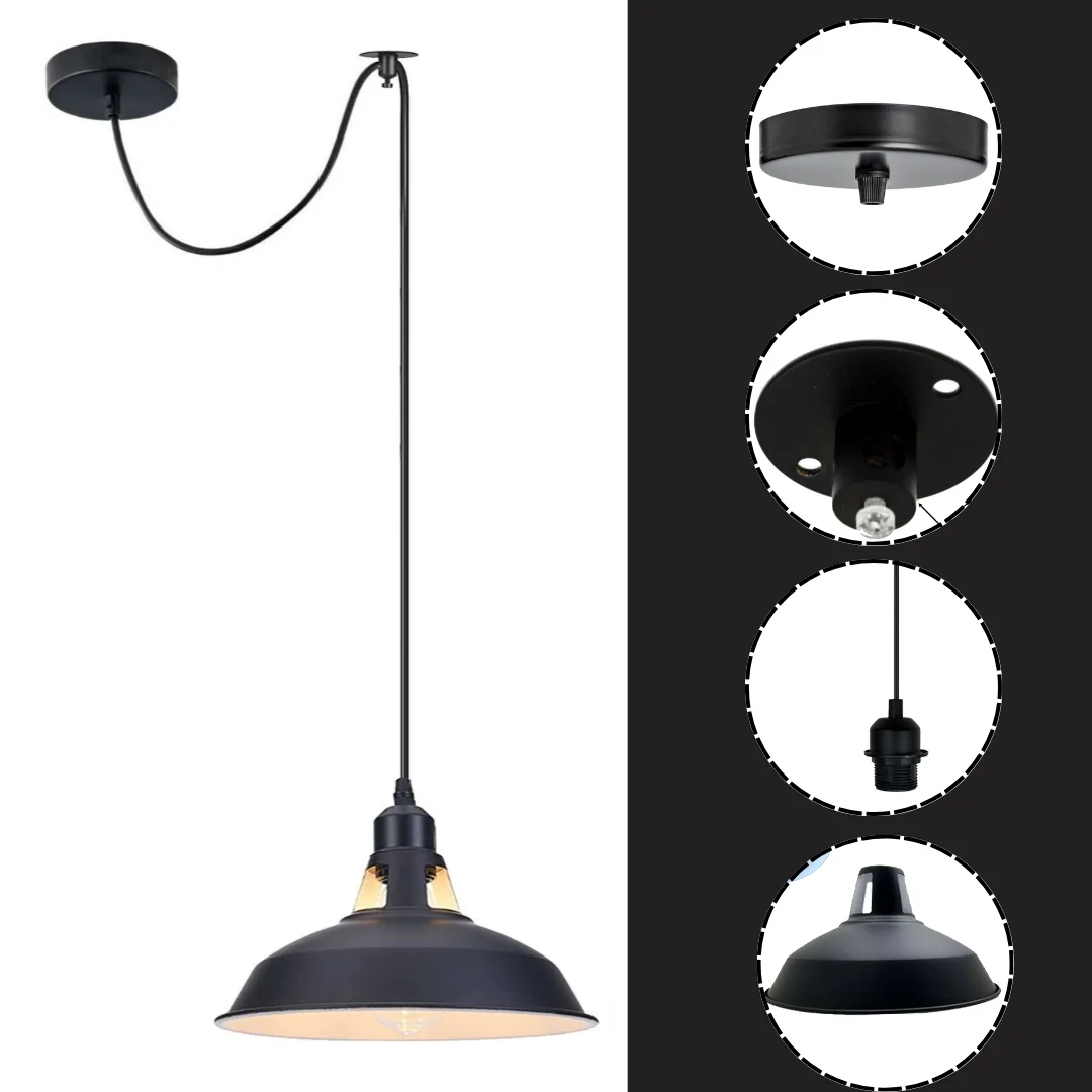 Black modern 1/2 head spider pendant lamp with adjustable cable, ideal for space saving lighting in small rooms