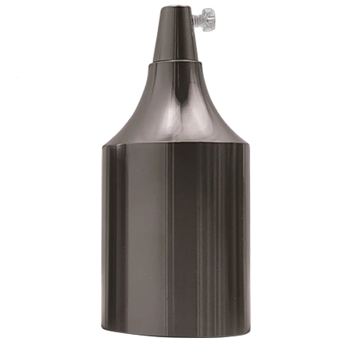Vintage style metal lamp holder in bottle shape with E27 socket, suitable for custom lighting fixtures, 95mm x 44mm