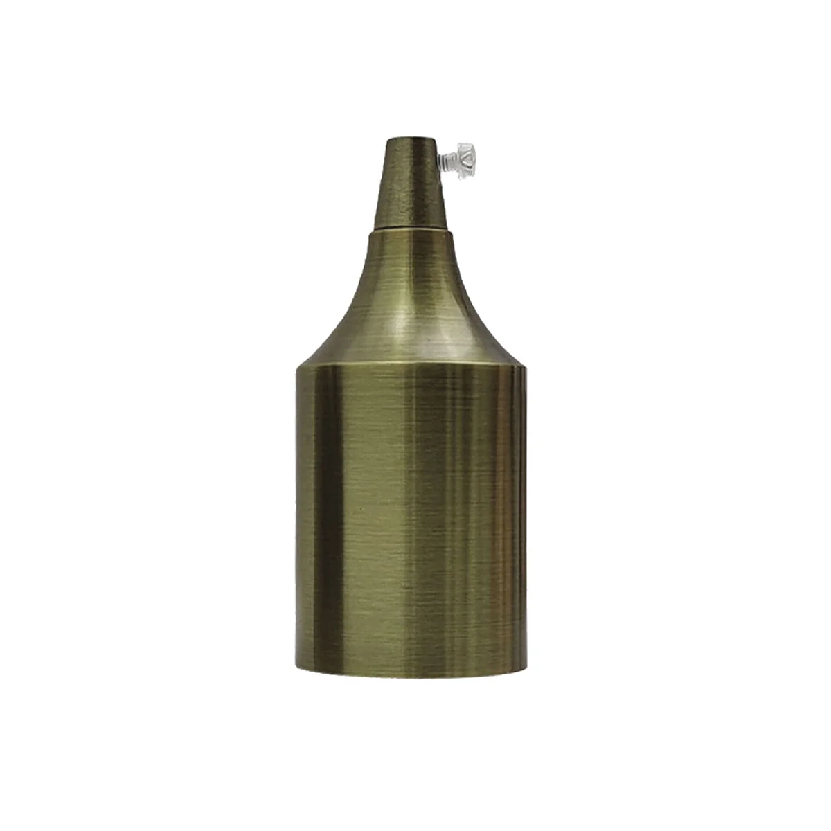 Metal E27 bottle shape bulb holder for vintage style lighting, suitable for 110-240V, with exposed socket design