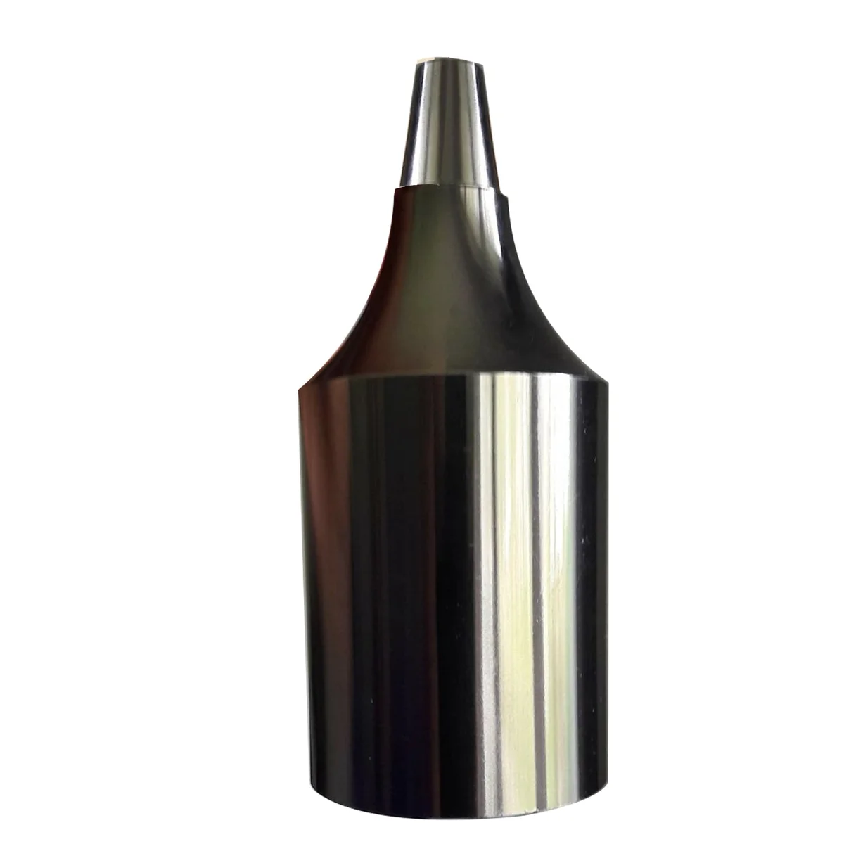 Vintage style metal E27 bulb holder in bottle shape, suitable for standard Edison bulbs, shown against a white background