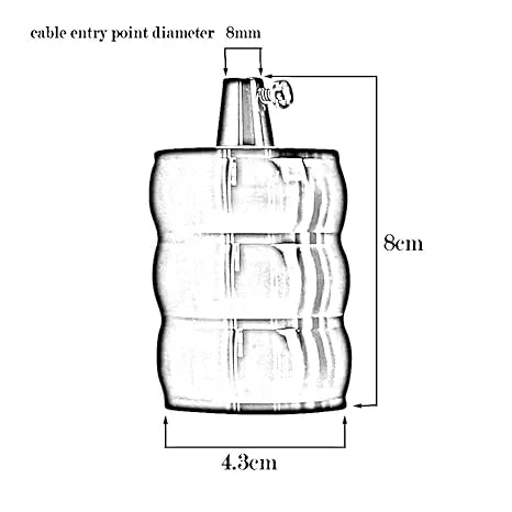 Copper vintage industrial lamp fitting with E27 screw base, designed for retro Edison bulbs and DIY lighting projects