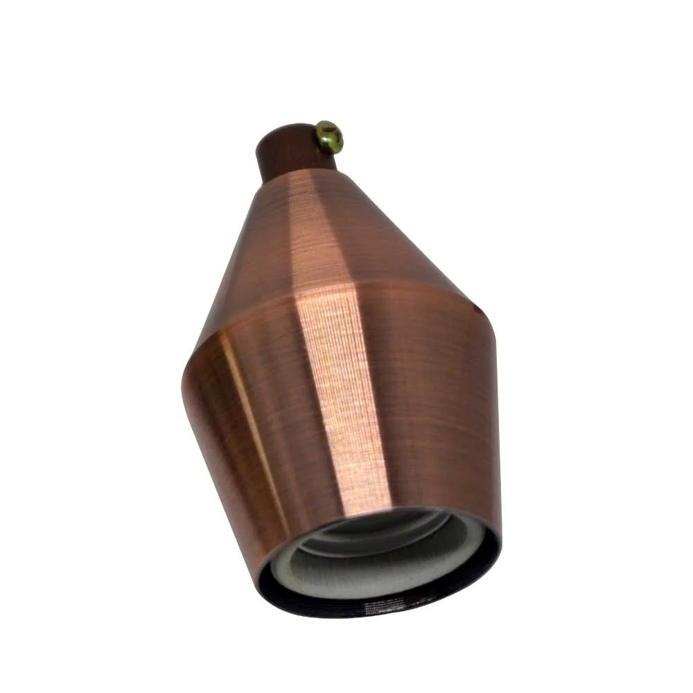 Copper vintage industrial pendant lamp holder with ceramic core and retro Edison lamp socket in warm copper finish