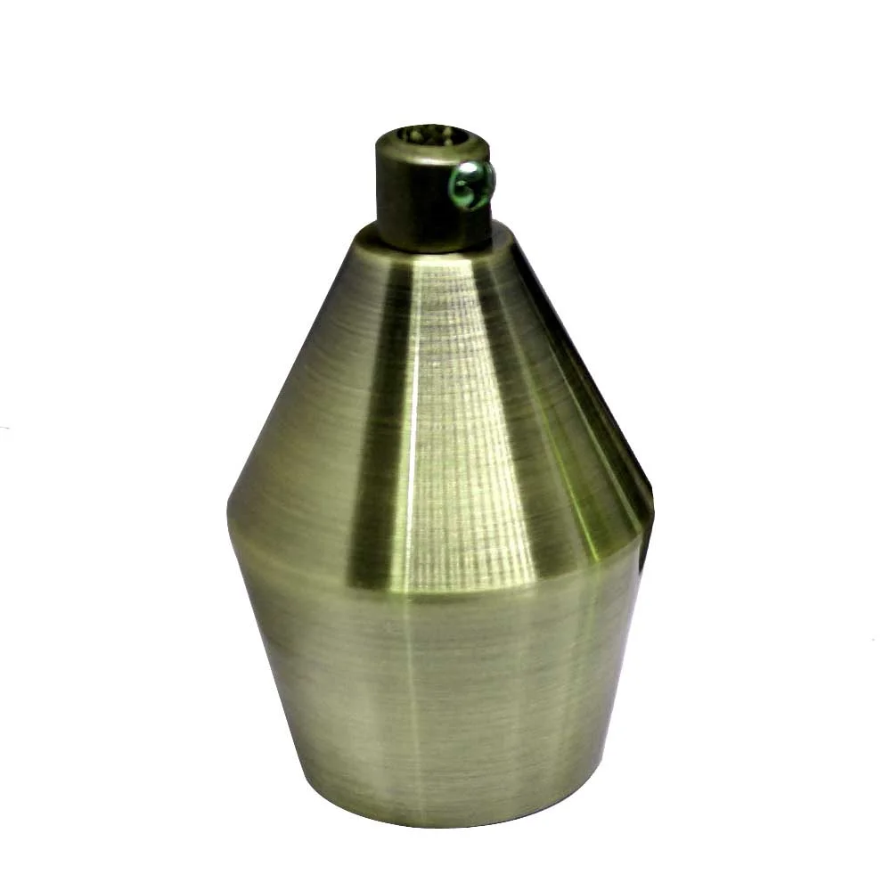 Brass aluminum lamp holder with E27 fitting for vintage industrial Edison bulb, shown against white background