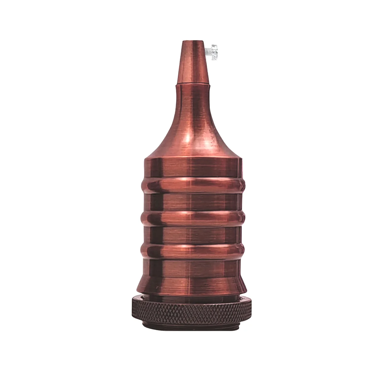 Copper vintage industrial lamp holder with E27 socket, metal construction, ceiling-mounted design for indoor use