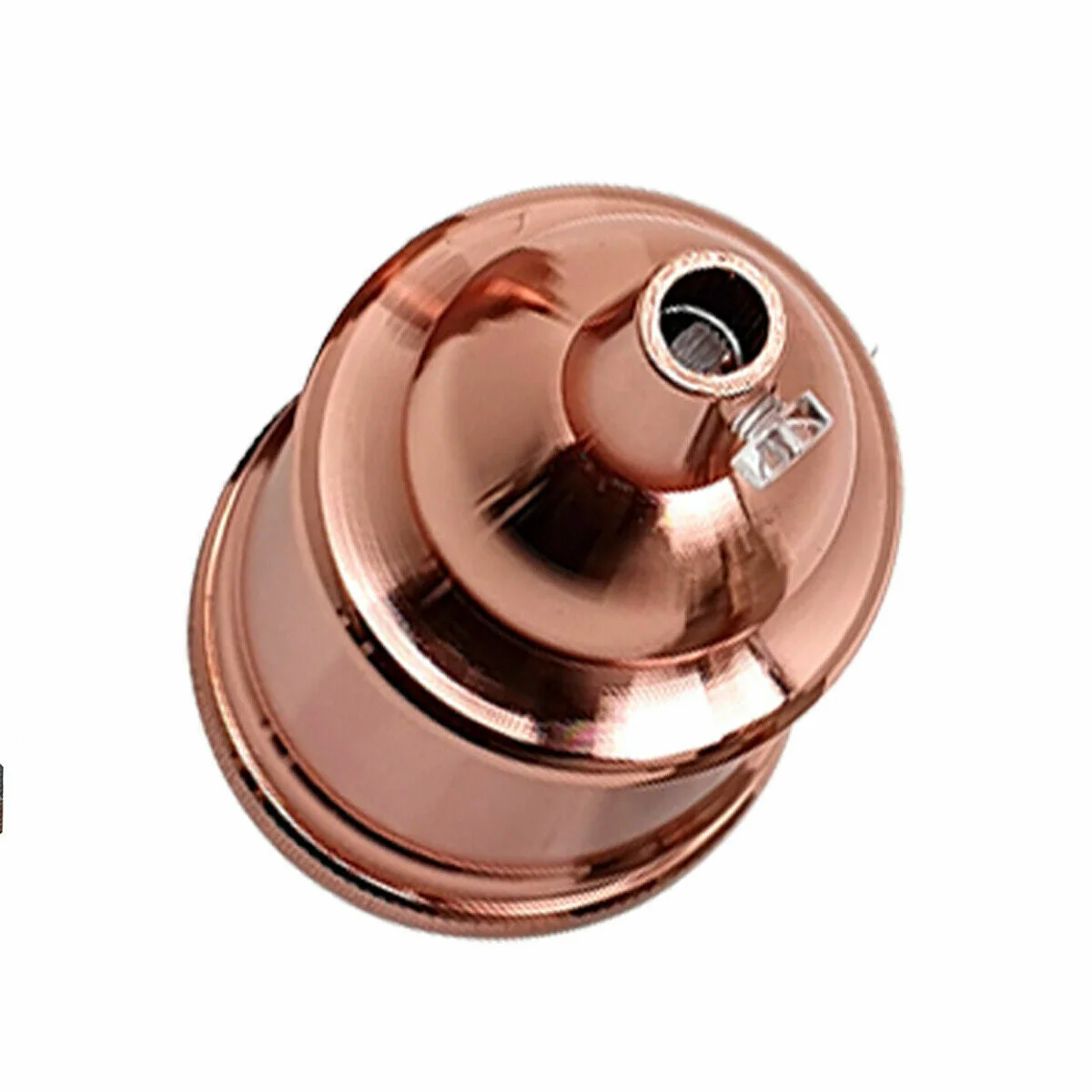 Vintage lamp holder in rose gold finish, E27 screw base, metal construction for DIY lamps, retro style lighting accessory