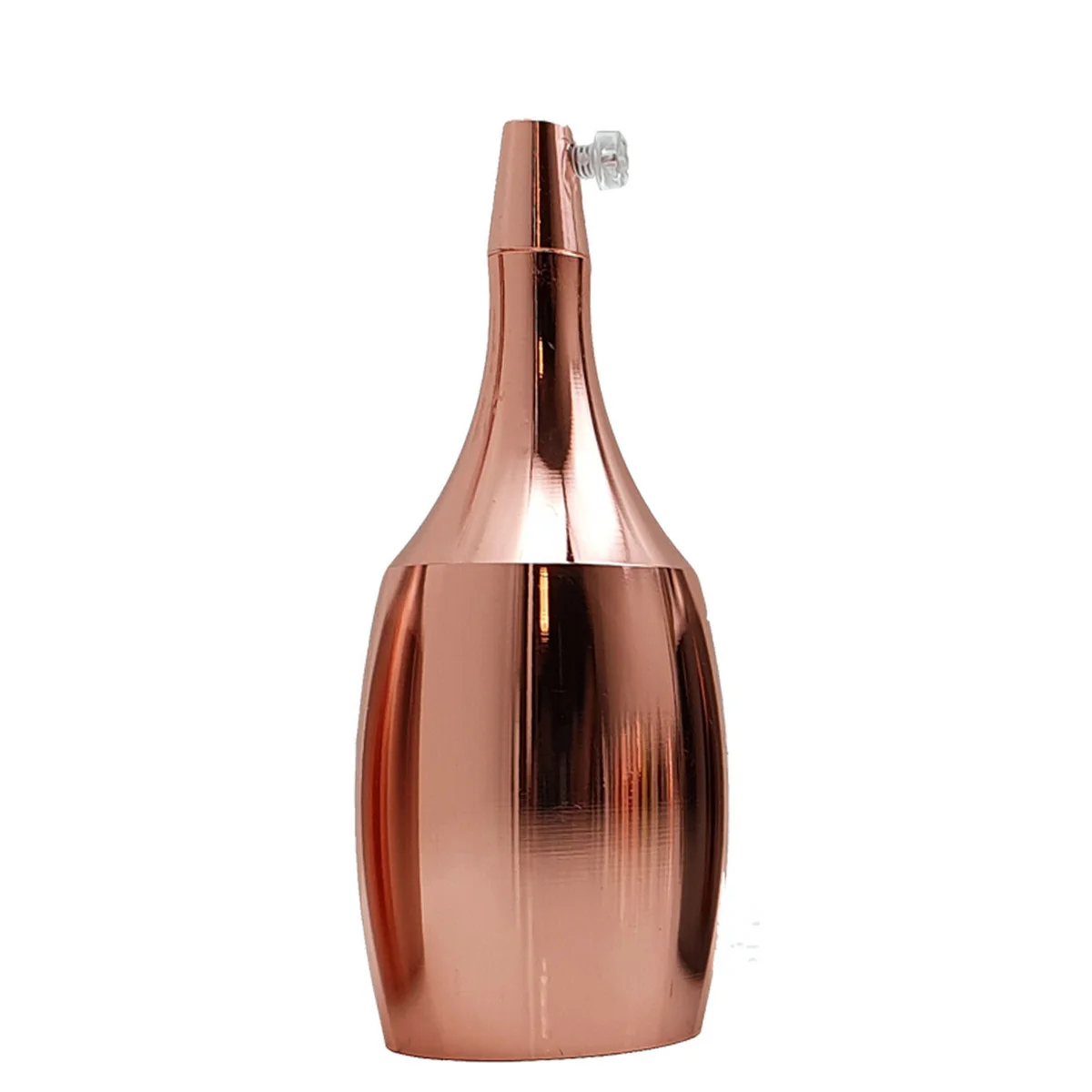Rose gold metal vintage lamp holder with exposed E‑27 base, 88 mm tall.