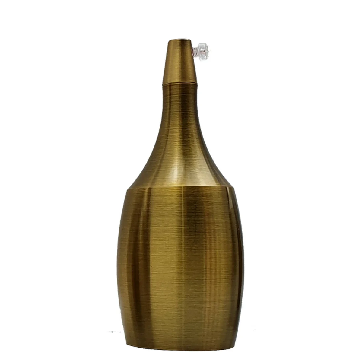 Yellow brass vintage lamp holder with E27 socket, metal body, 88x40 mm dimensions, exposed bulb style