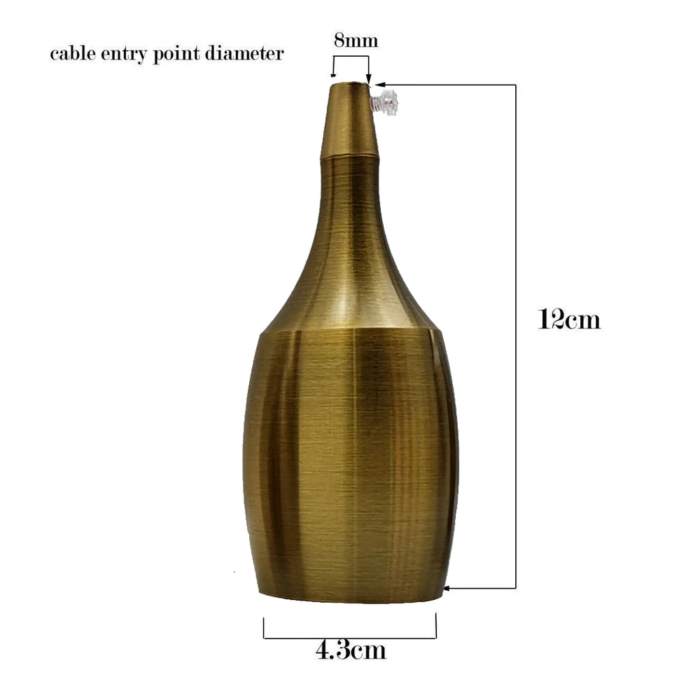 Yellow brass E27 industrial bulb holder, metal socket, approx 88×40 mm, vintage retro style