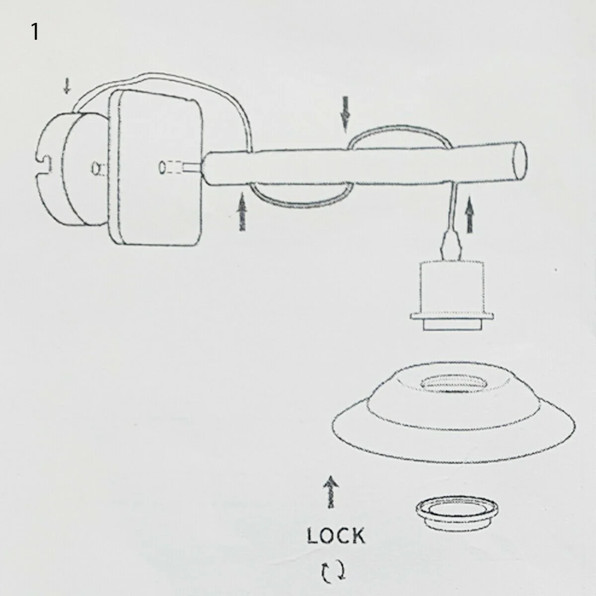 Modern black scone wall lamp with a white shade wall lamp, metal housing and PVC cover, free LED bulbs