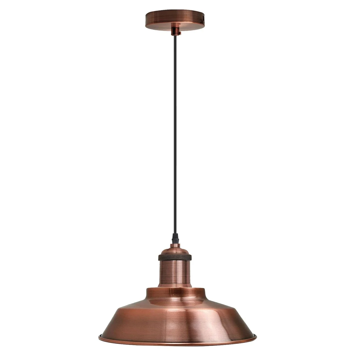 Modern copper pendant light with white hood, adjustable angle for sloped ceilings, ideal kitchen dining lighting fixture