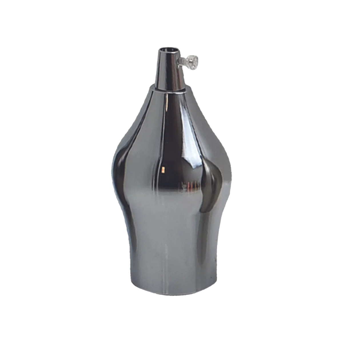 Shiny black metal bulb socket for E27 screw base, 88mm by 40mm, rectangular design for vintage lamp use.