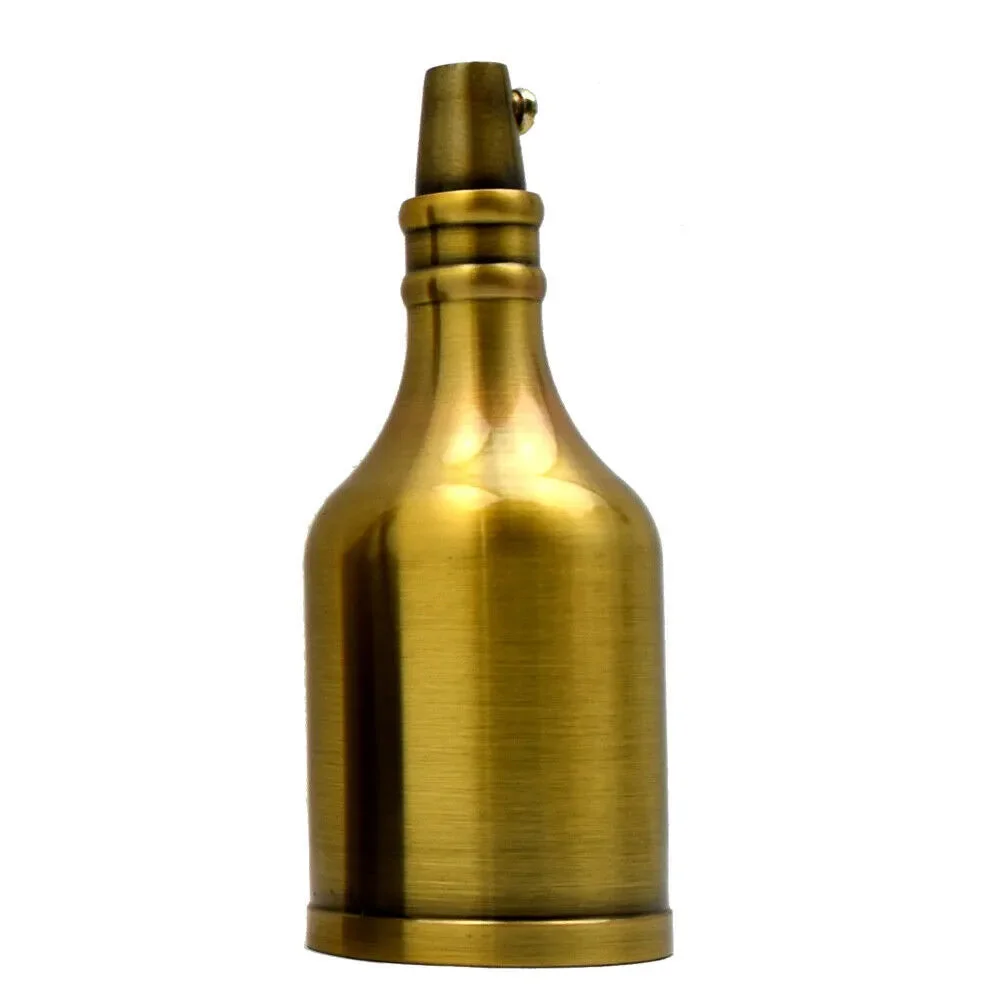 Metal vintage E27 lamp base socket with exposed Edison screw, suitable for custom accent lighting