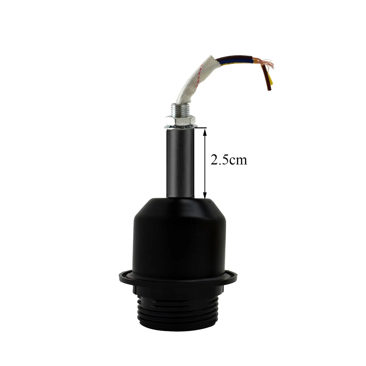 Metal vintage bulb socket with exposed E27 base, suitable for 110‑240V, CE certified.