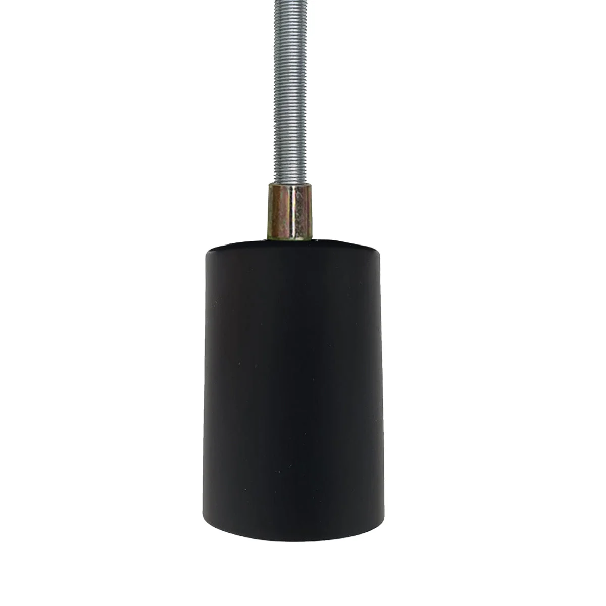 Metal bulb holder with vintage support mount, exposed E27 socket ready for bulb, suitable 110-240V indoor.