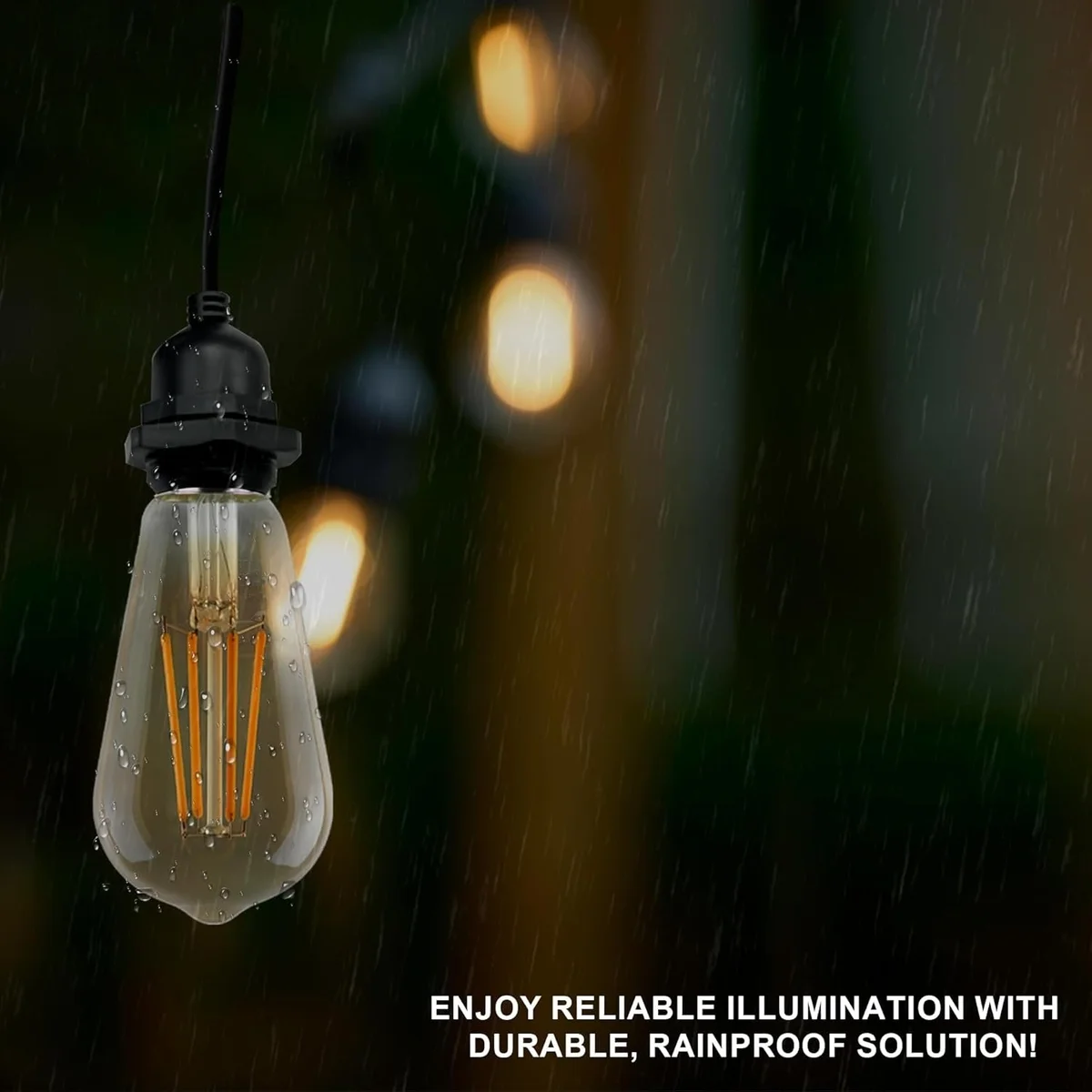 Black plastic E27 pendant light holder with copper wiring and single socket, ready for hardwired installation.