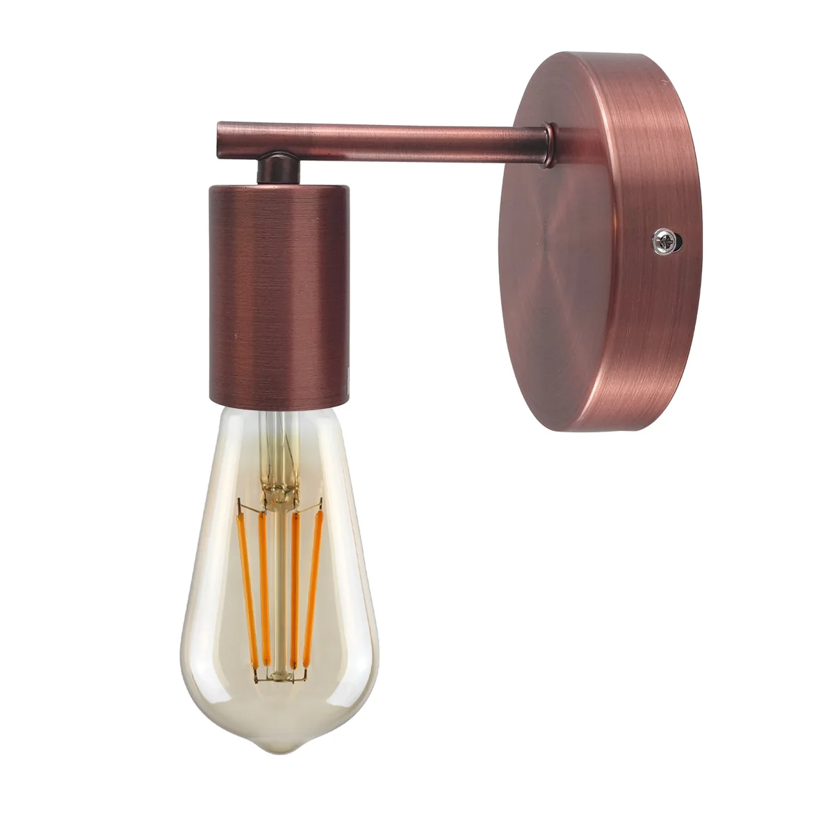 Vintage wall lights in sleek black metal frame, wall‑mounted fixture with detachable arm and bulb holder.