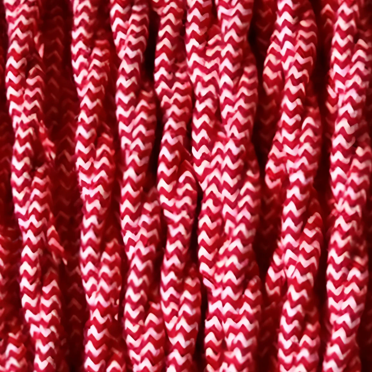 2 core twisted cable with fabric braid, 5 mm outer diameter, copper cores, PVC insulation, 240 V rated