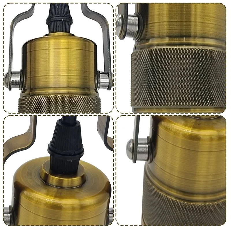 Yellow brass metal pendant holder with 10 cm wide rose, 2.5 cm height, 95 cm PVC adjustable cable, dimmable, E27 socket.