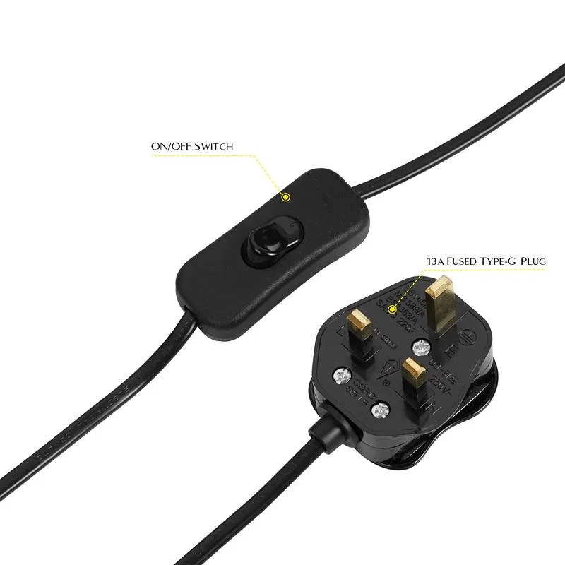 Black resin crow shape wall lamp featuring an E27 LED lamp and adjustable 2 m cord