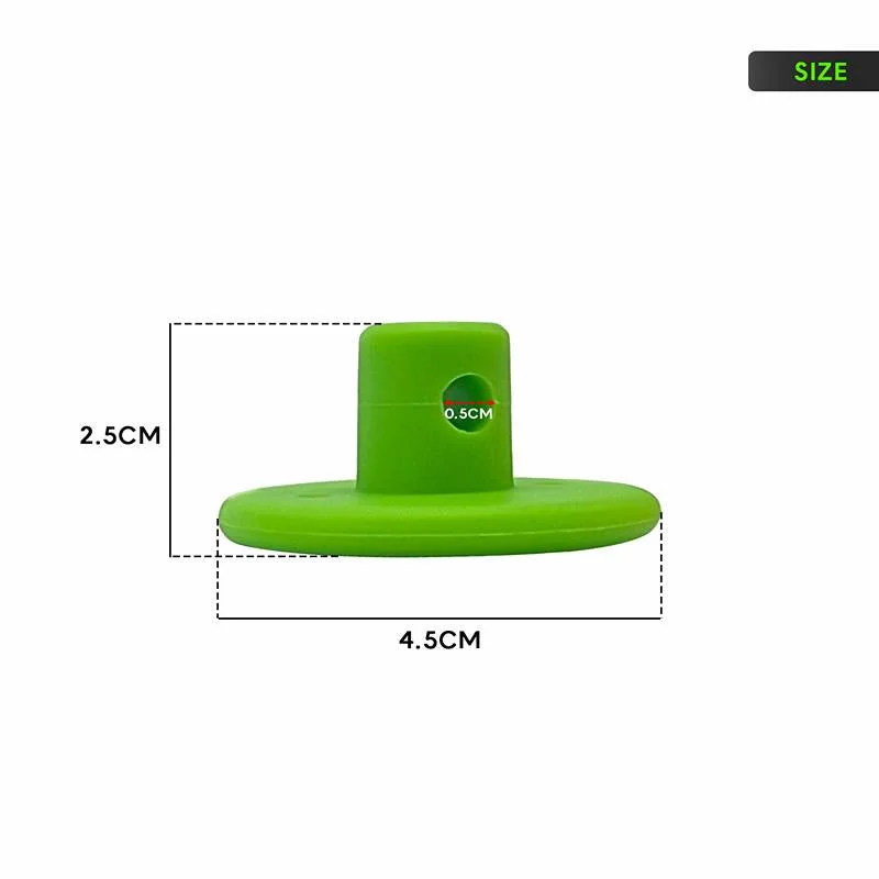 Green vintage-style chandelier hook fitting, round iron plate with fabric core holes, 4.5cm diameter, 2.5cm height.