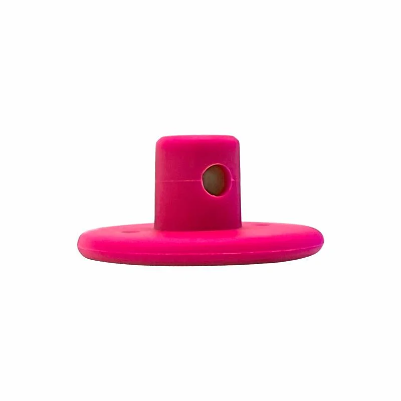 Green ceiling rose hook made of iron, 4.5 cm wide, 2.5 cm high, with PVC and fabric core for chandelier fixings.