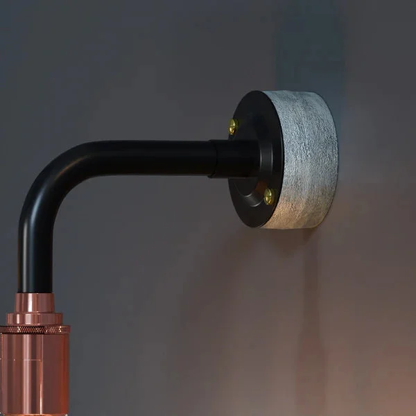 Black metal 20mm dome cover conduit, fitted to 20mm pipe, corrosion‑resistant, lightweight, ideal for lighting.