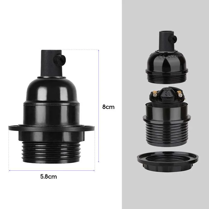 Black and hemp indoor plugin wall light with single-head metal holder, PVC cable, 3‑pin plug and switch, ideal for indoor use