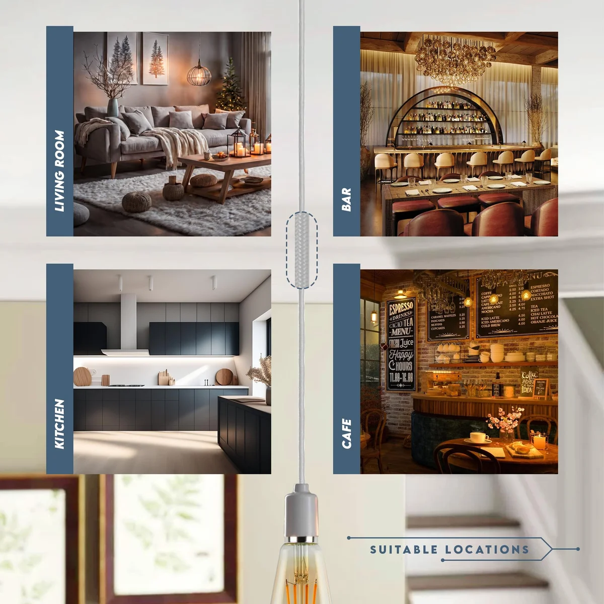 3‑core rose pink fabric lighting cable strip, flexible braided ribbon in beige case, ready for indoor lighting.