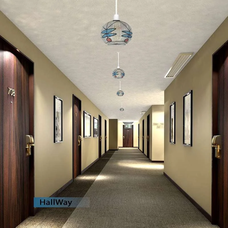 Mediterranean style light shade with vintage glass design, rustic finish, 15 cm diameter, LED compatible