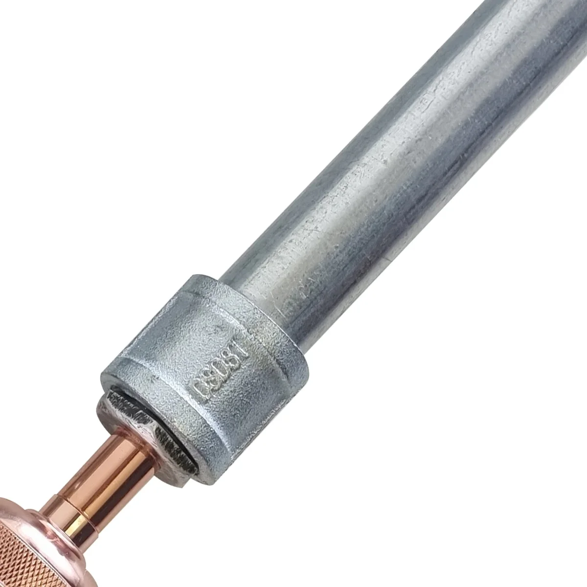 Galvanized cast iron pipe coupling with four threaded holes, frosted finish – industrial pipe fittings for DIY projects