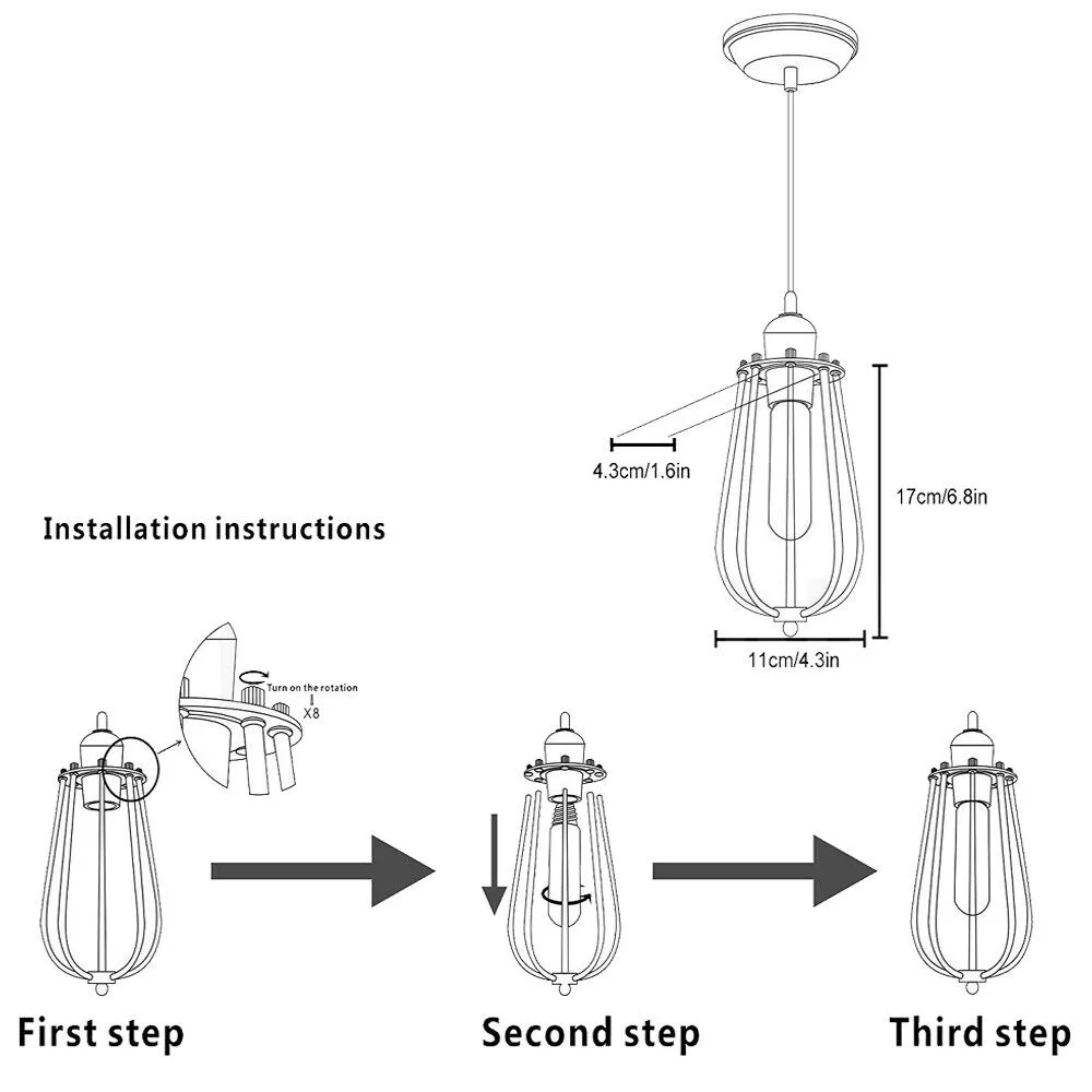 Gold metal wall light with balloon-shaped cage shade, smooth curved metal frame, vintage industrial style.