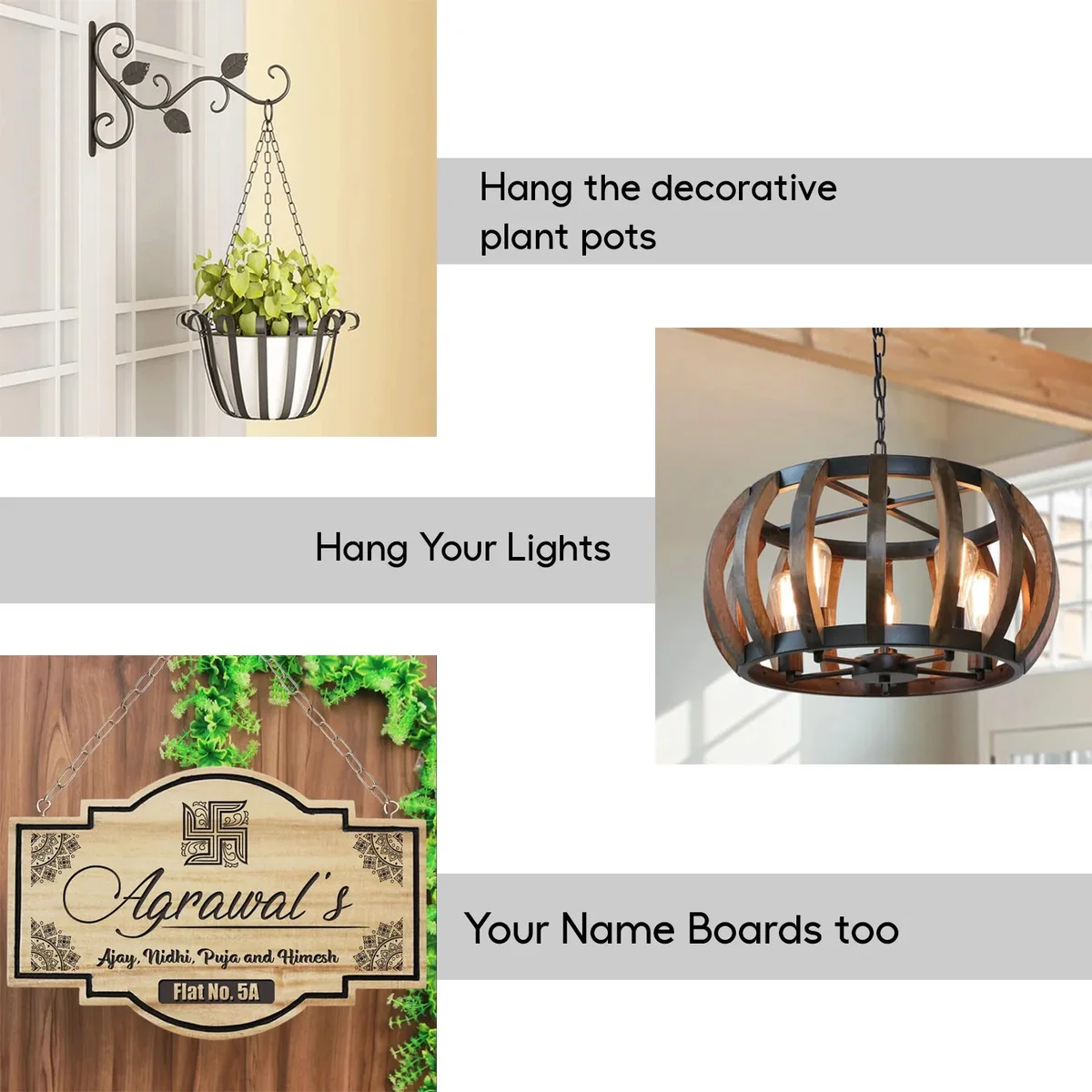 Chandelier chain metal with hook, vintage style, suitable for hanging lamps and chandeliers