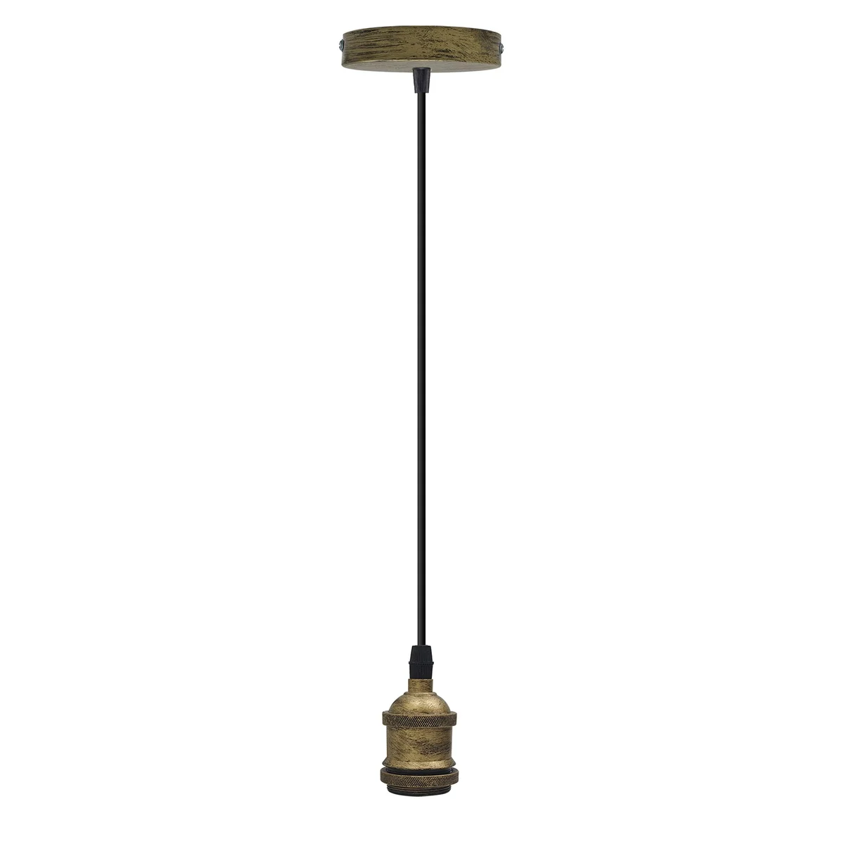 Vintage pendant ceiling light with metal body, 95cm cable, hanging from ceiling – ideal for indoor living or dining areas.