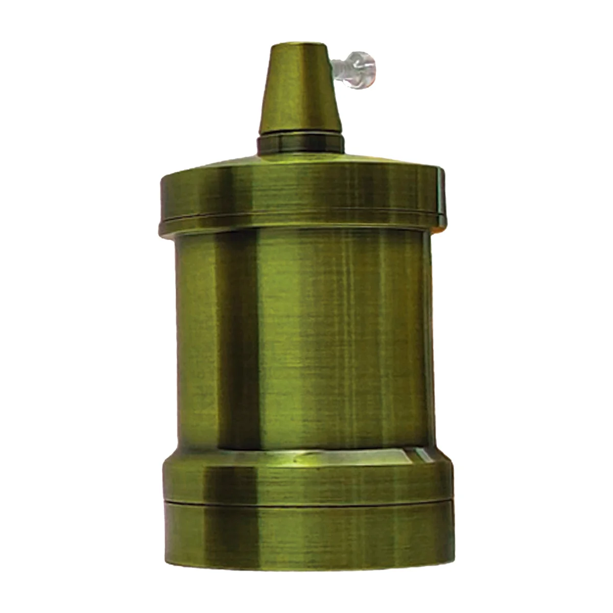 E27 pendant lamp holder in copper, metal body, rated 4A, 110‑250V, with removable 40mm ring thread for lamp shade.