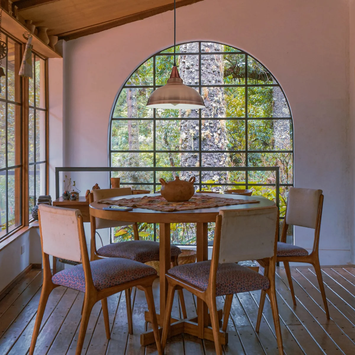 Copper loft style pendant lamp with white hood, dimmable ceiling light, E27 base, metal and PVC shades