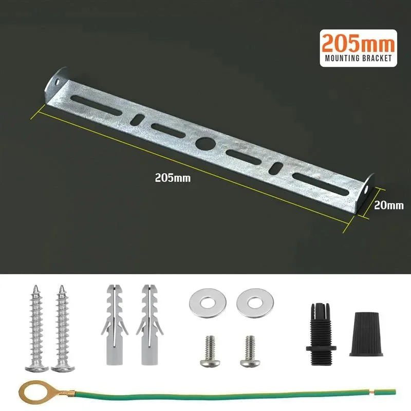 205mm metal ceiling rose bracket with riveted construction, suitable for hanging chandeliers and light fittings.