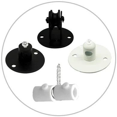 Iron black spider light accessories mounting plate, 45 mm outer diameter, 8 mm hole, 18 mm high – fits ceiling pendant lights.