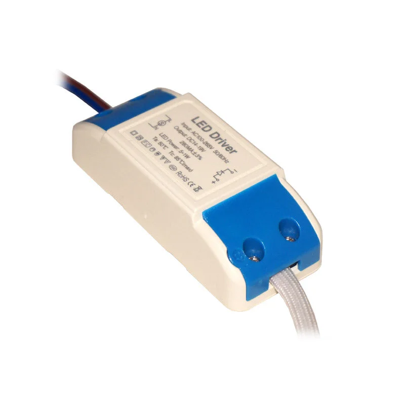 Compact 5W plastic LED power supply 14-19V with screw terminals, labelled 5W, 14-19V, 280mA.