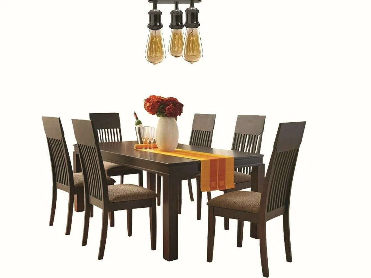 Shiny black 3‑way E27 bulb ceiling light with iron frame and retro design, ideal for kitchens and dining rooms