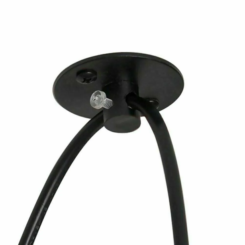 Matte black ceiling light with five pendant arms, each featuring a unique shade, hanging from a single central canopy.