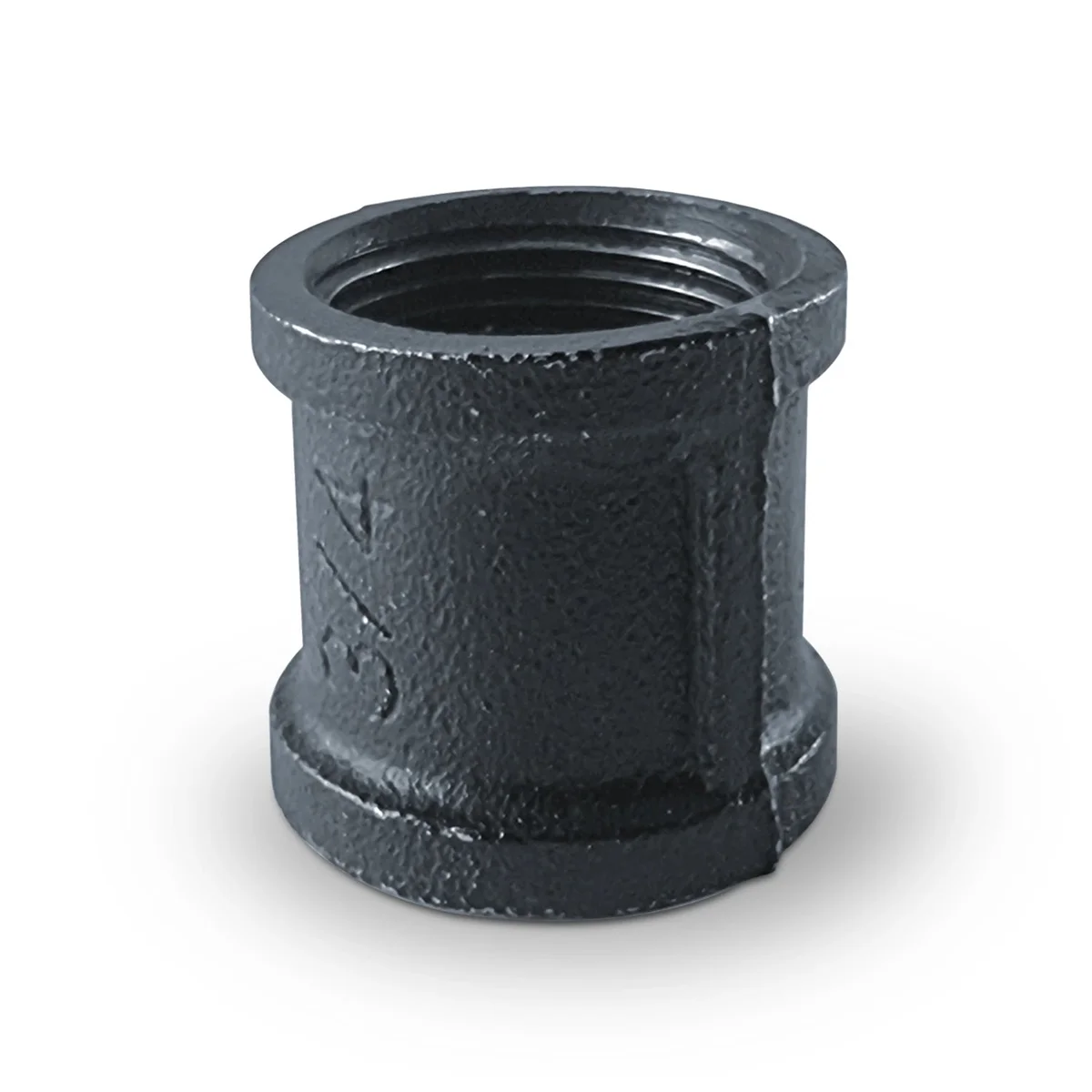 Black 3/4" cast iron pipe fitting with screw connection, steam punk pipe fitting, ready for DIY shelving or lamps