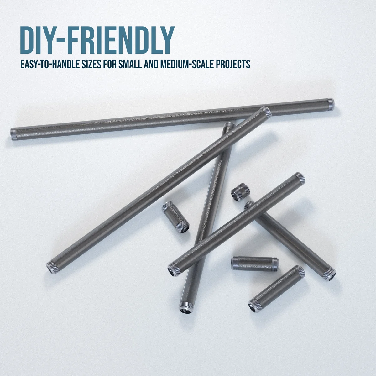 Raw 3/4" BSP malleable iron pipe fitting in uncoated finish; metallic barrel with visible screw threads.