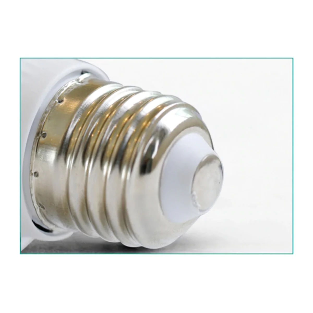 E27 LED globe bulb with warm white glow, spherical shape on a standard E27 screw base.