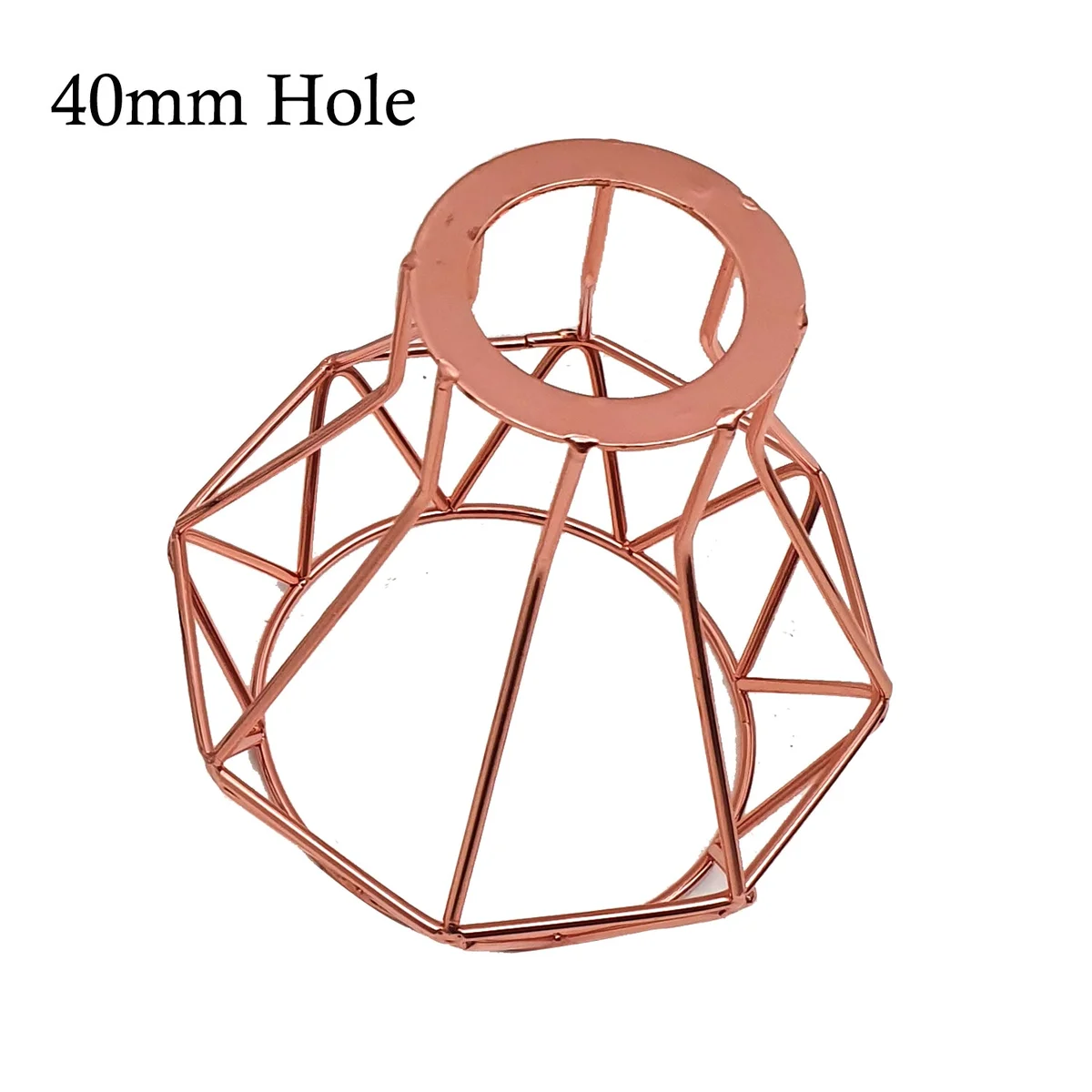 Wire cage ceiling light shade featuring a metal wire frame in painted finish.