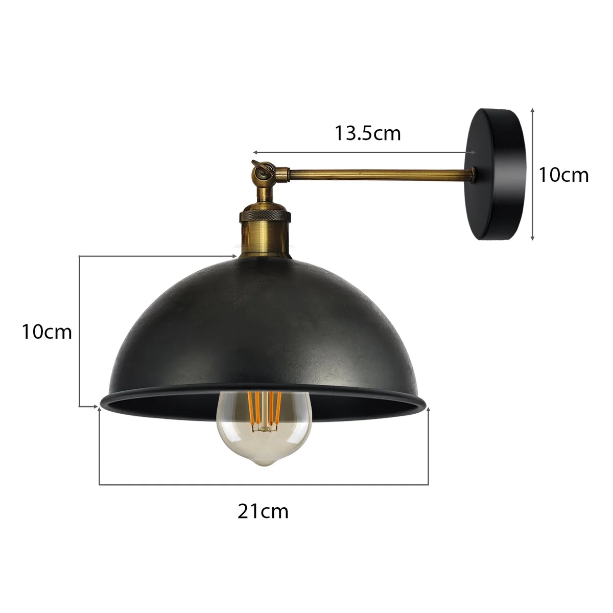 Modern metal wall sconces with slim dome shades, available in red, white, black, or yellow.