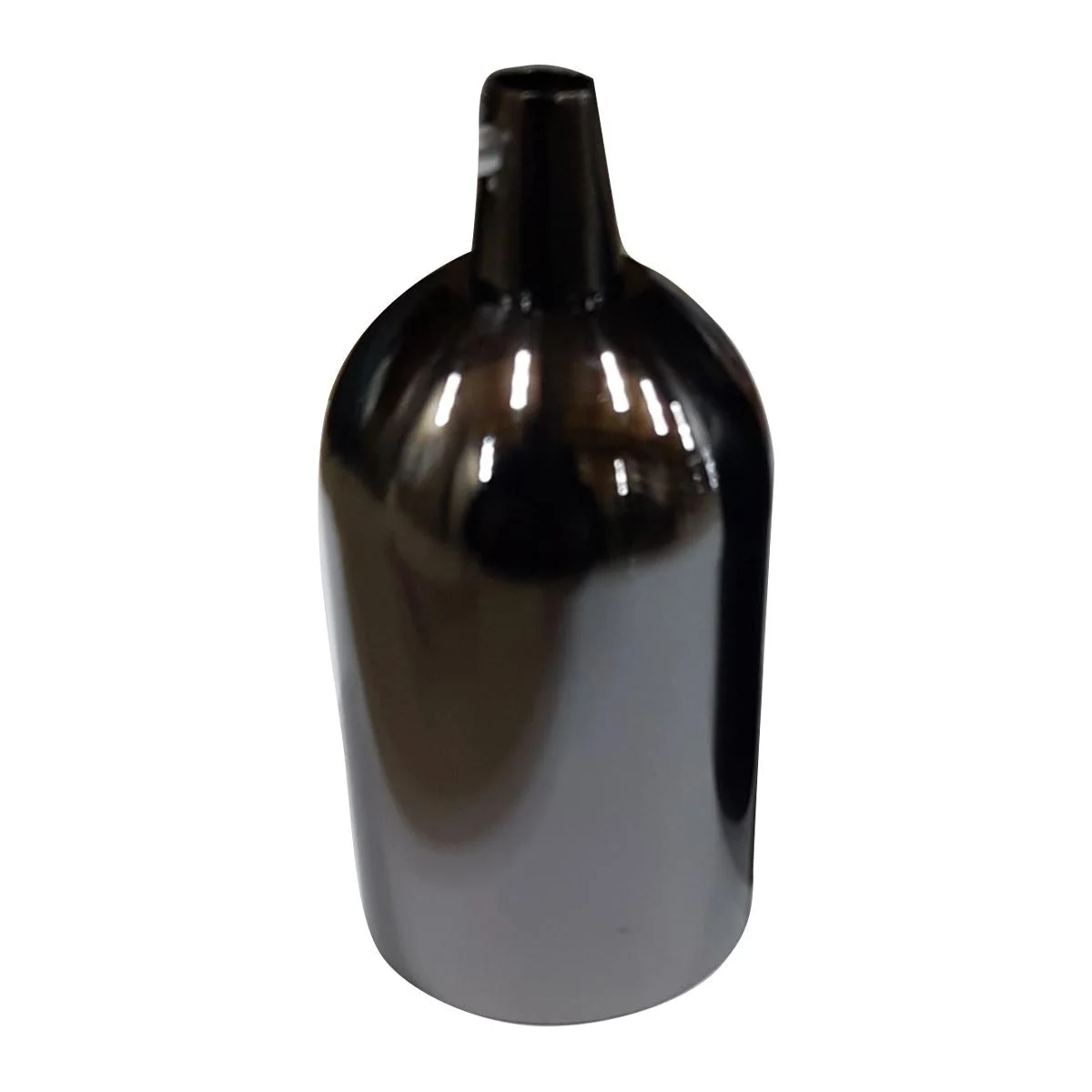 Polished metal E27 lamp holder with screw terminals, vintage industrial look, suitable for DIY lamp parts