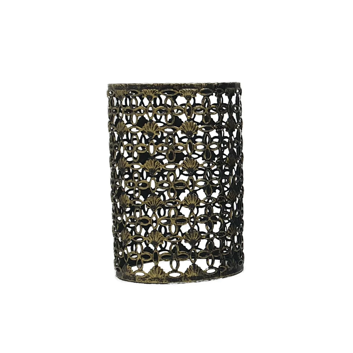 Brushed brass metal cage lamp shade, retro pendant, easy fit lamp shade, ready for ceiling hanging