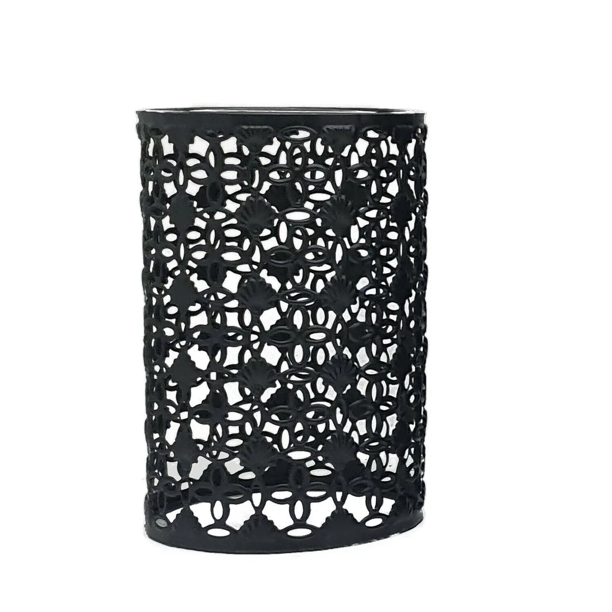 Black metal cage pendant lamp shade, industrial style lamp shade, hanging from ceiling