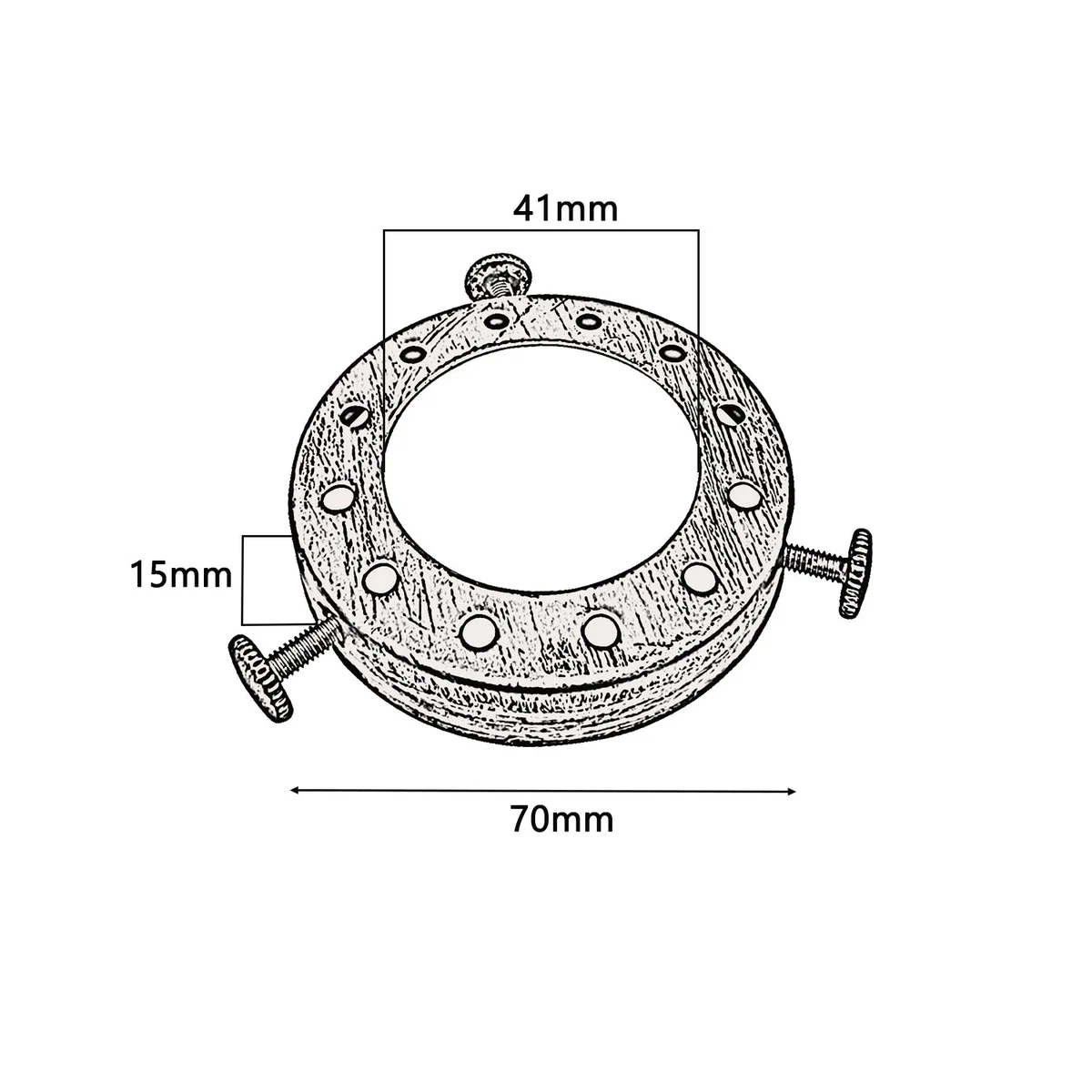 Chrome lamp shade cap, 7cm diameter, 1.5cm tall, 4.1cm socket hole – lamp accessories chrome for indoor fixtures.